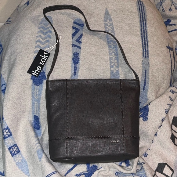 The Sak Handbags - THE SAK Slate Grey Genuine Leather De Young Hobo Shoulder Bag